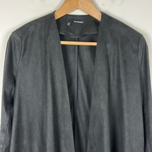 The Kooples Open Faux Suede Cardigan Jacket size EU 34 black - Picture 4 of 10